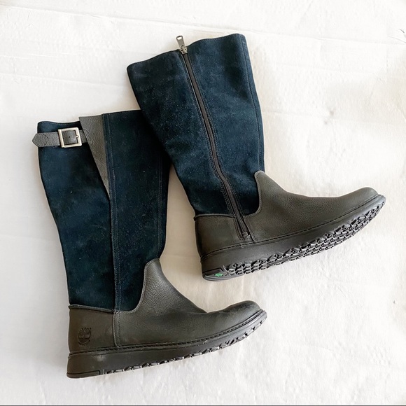 Timberland Black Leather Suede Tall Bethel boots - Picture 2 of 8